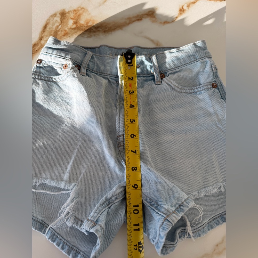 American Eagle Outfitters Light Wash Jean Shorts 000 - Picture 5 of 8